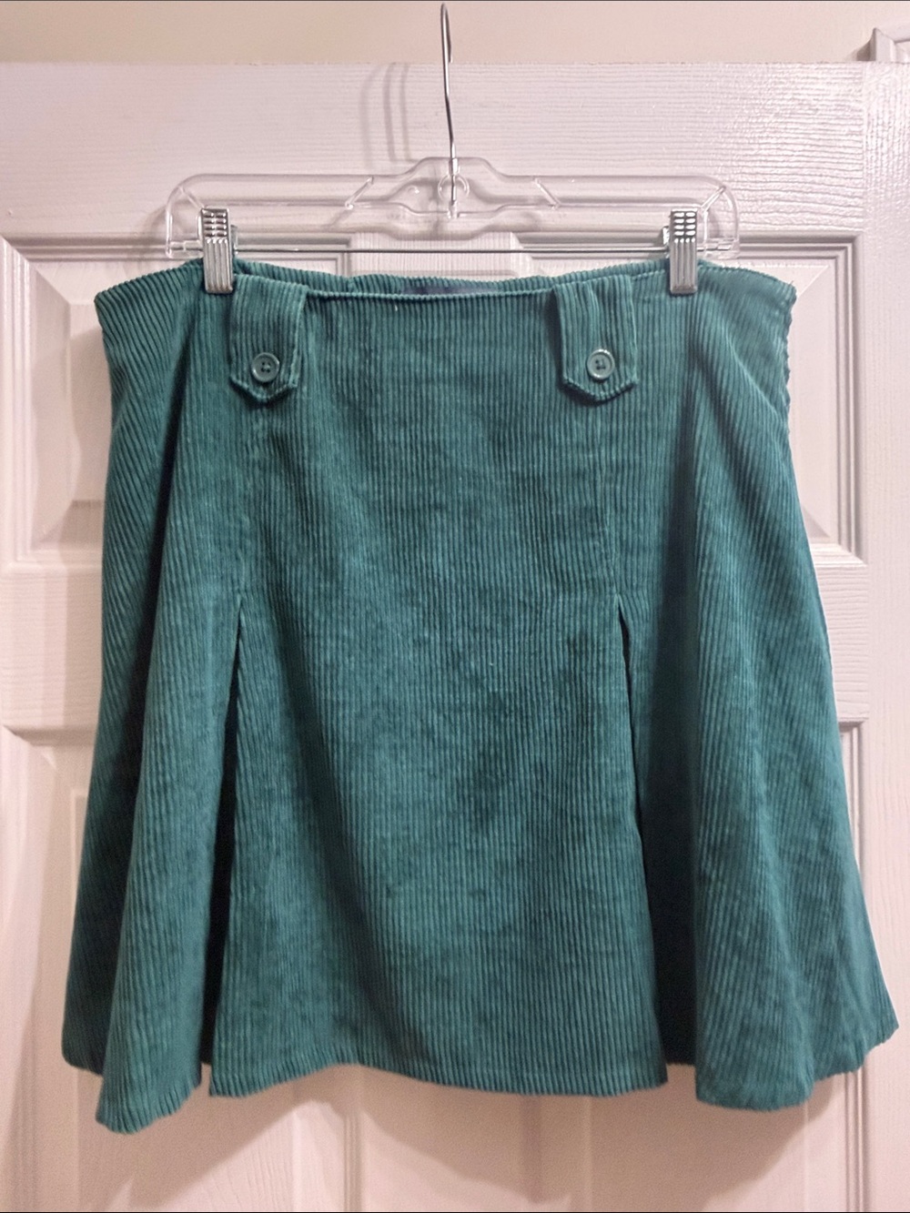 Modcloth Teal Corduroy A-Line Skirt - Women's 14